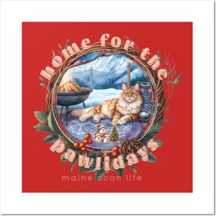 Home For The Holidays Aspen Maine Coon Life 12M Posters and Art